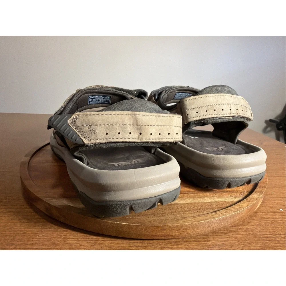 Teva Mens Langdon Sandals Walnut Brown Waterproof Leather Hiking 1015149 Size 13
